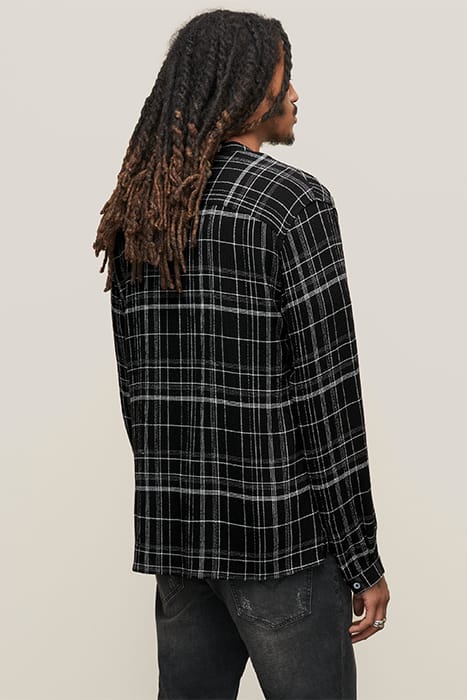 BROAD SHIRT CLASSIC FIT SHIRT WITH BAND COLLAR & S BLACK 2