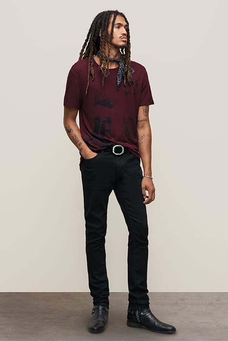 SS CREW TEE - ALL OVER GRAPHIC DARK PLUM 3