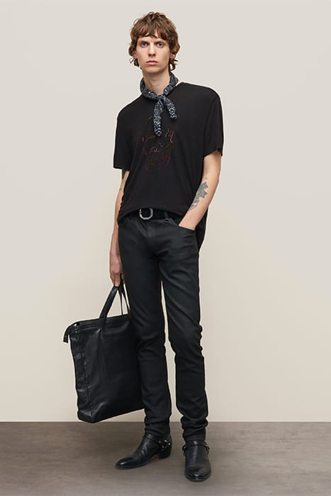 SS CREW TEE - EMBELLISHED SKULL BLACK 3