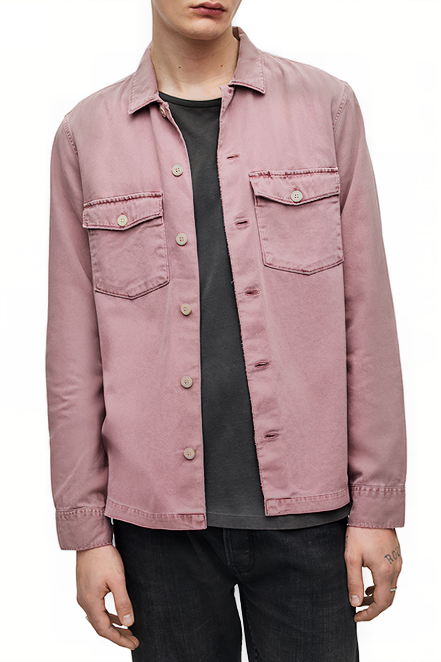 SPOTTER LS SHIRT ASHED PINK 1