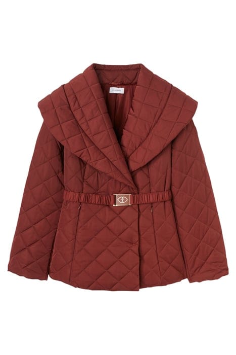 SHAWL NECK SHORT DOWN JACKET RED 1