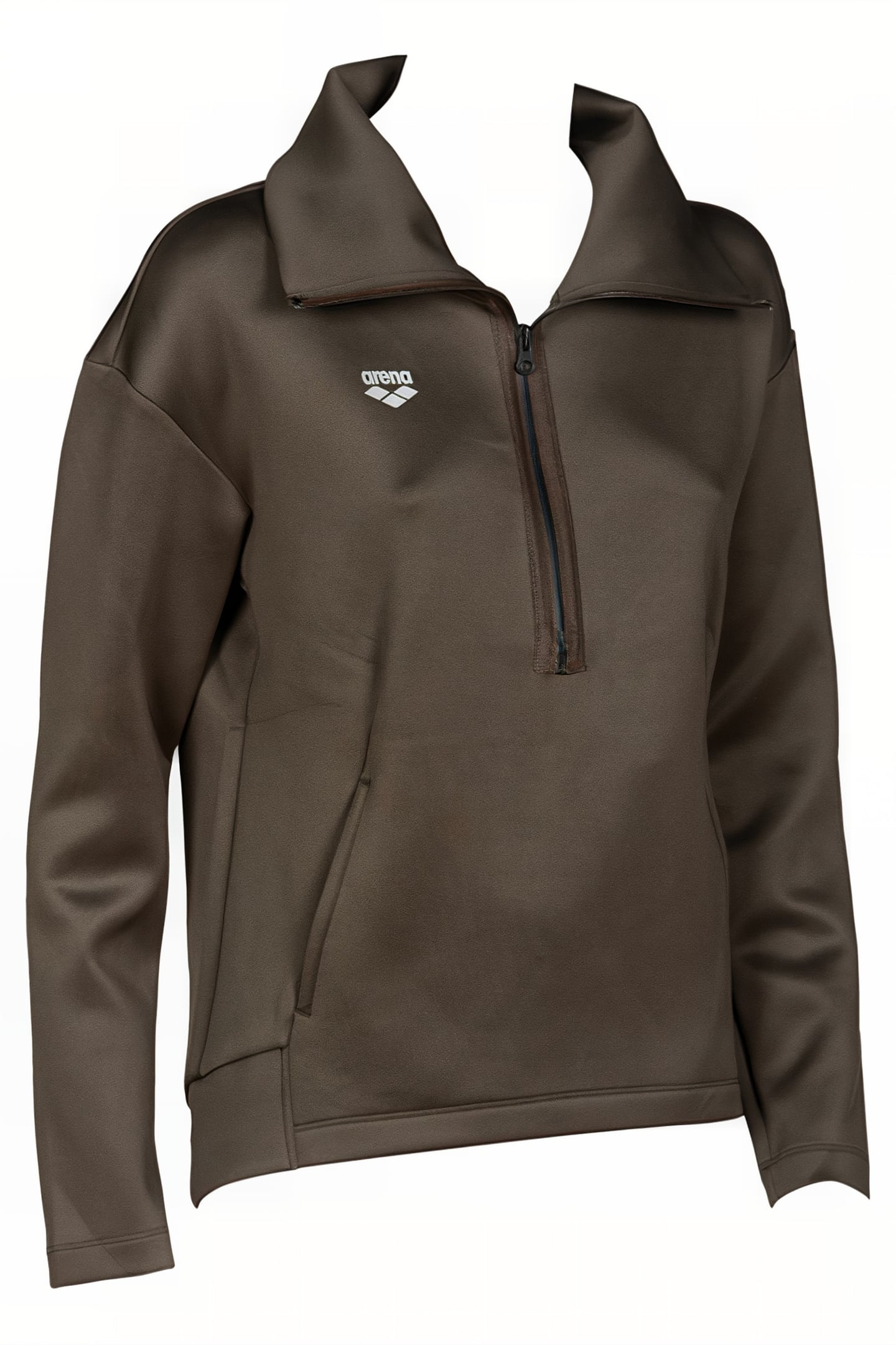 W L/S SPACER HALZ ZIP OLIVE GREEN 5
