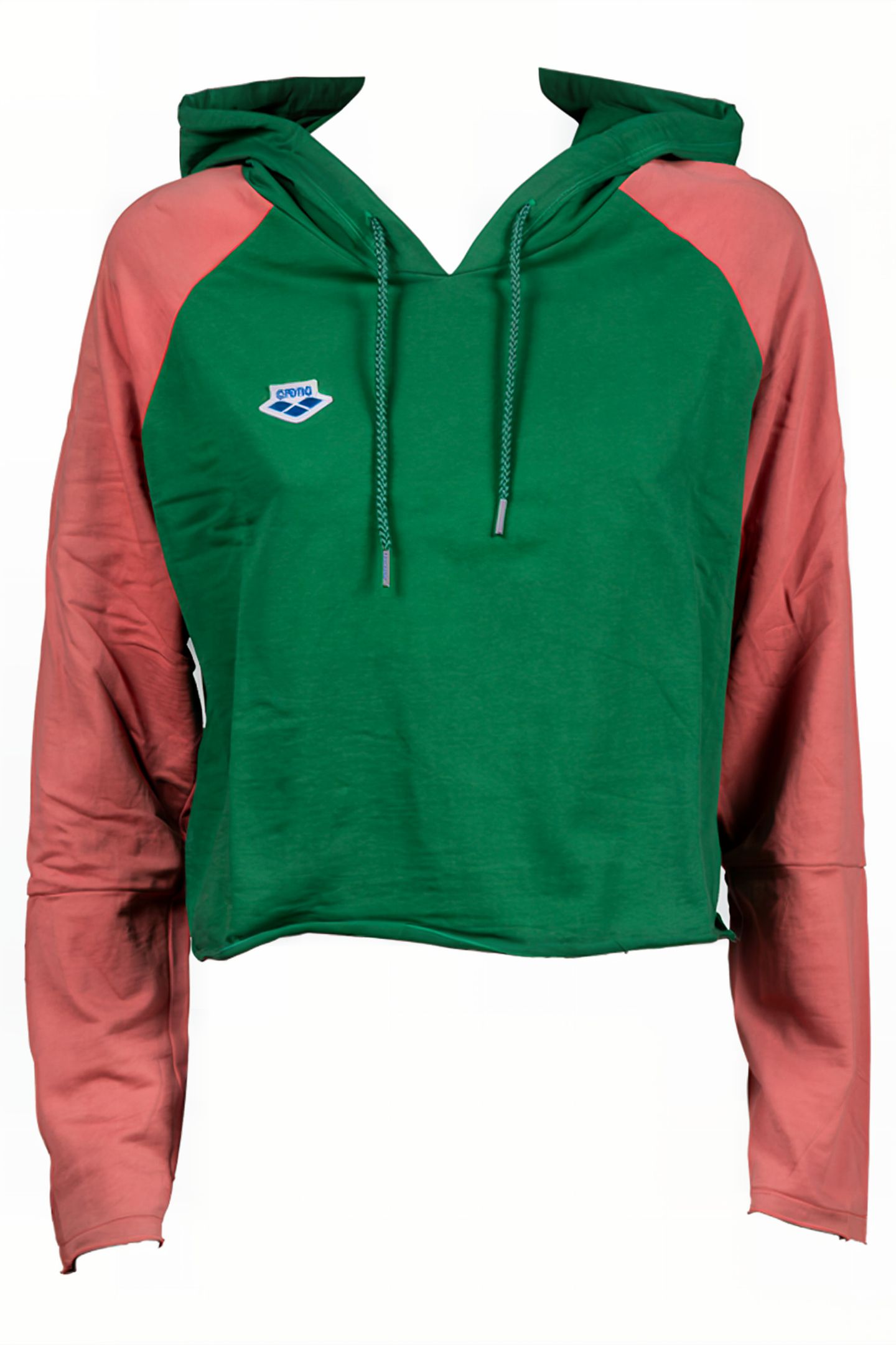 W CROP HOODIE SWEAT TEAM DEEP GREEN RUST 1
