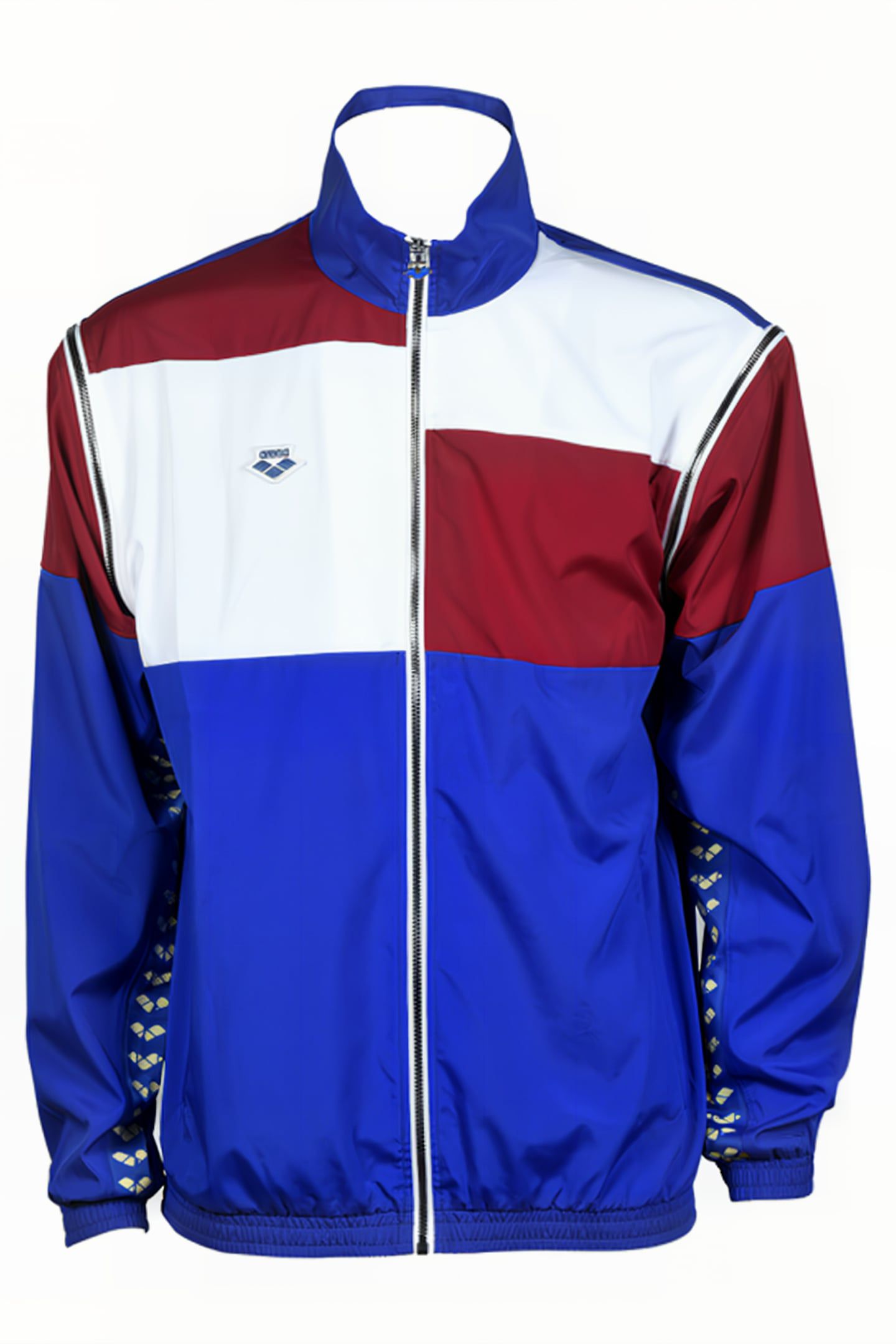 UNISEX ARENA ICONS JACKET CONVERTIBLE NEON BLUE BURGUNDY 5