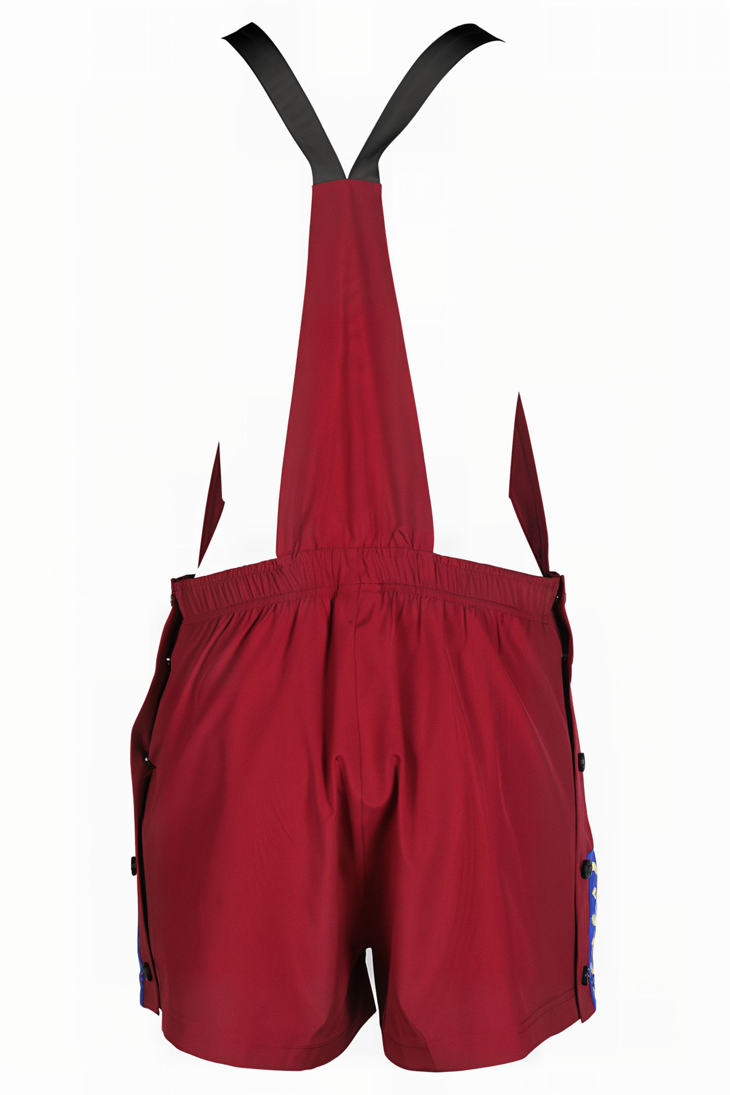 WOMEN'S ARENA ICONS ROMPER SOLID BURGUNDY NEON BLUE BUTTER 7