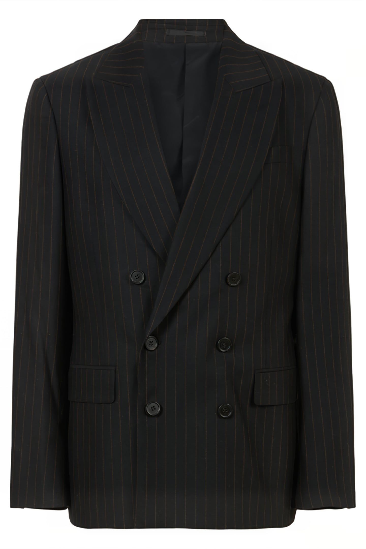 BLUES BLAZER PINSTRIPE BLK BRWN 4