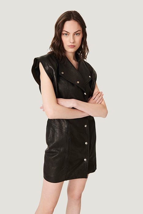 ANATA LEATHER DRESS IN BLACK 4