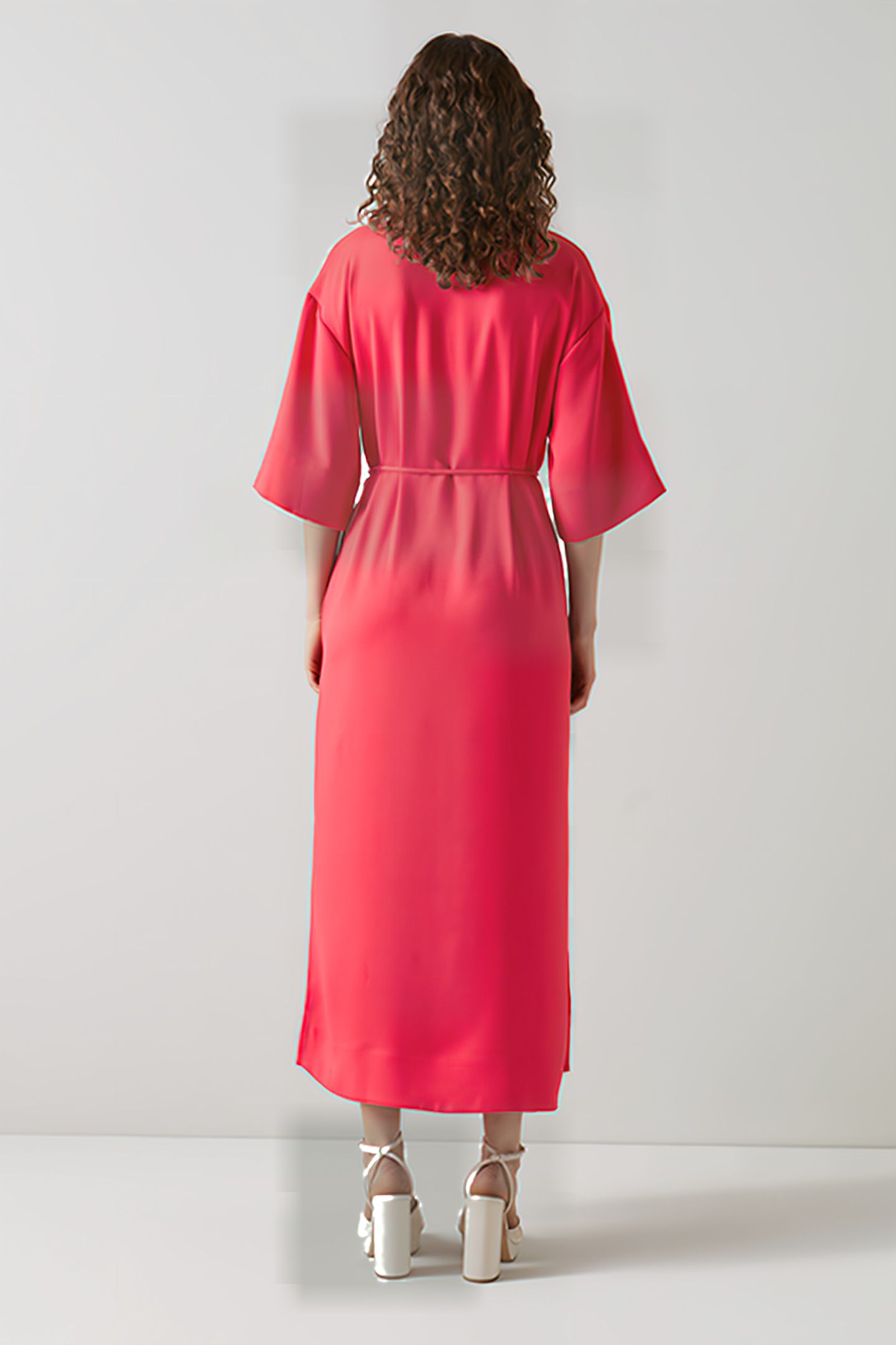 CAPRII MIDI DRESS RED 2