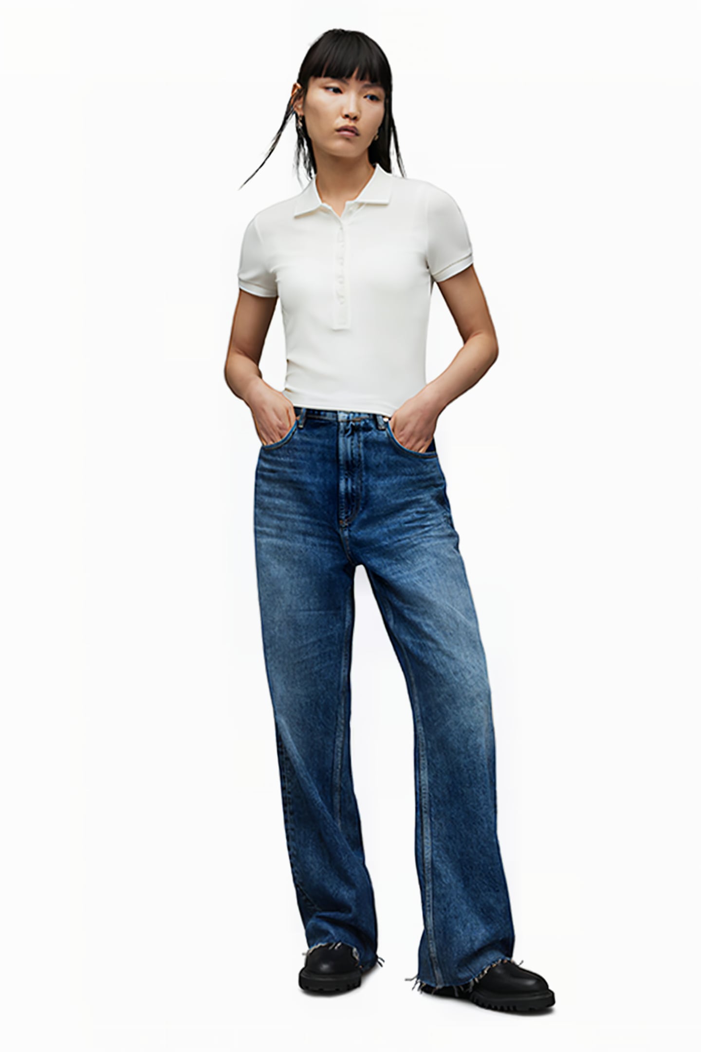 HALLIE SS POLO CHALK WHITE 1