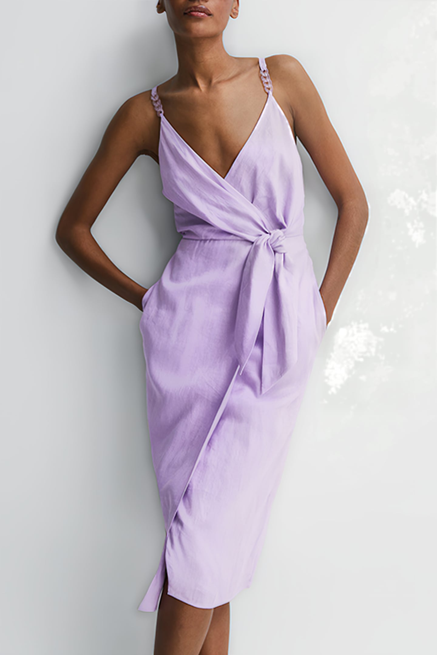 ESME MIDI DRESS — LILAC 1