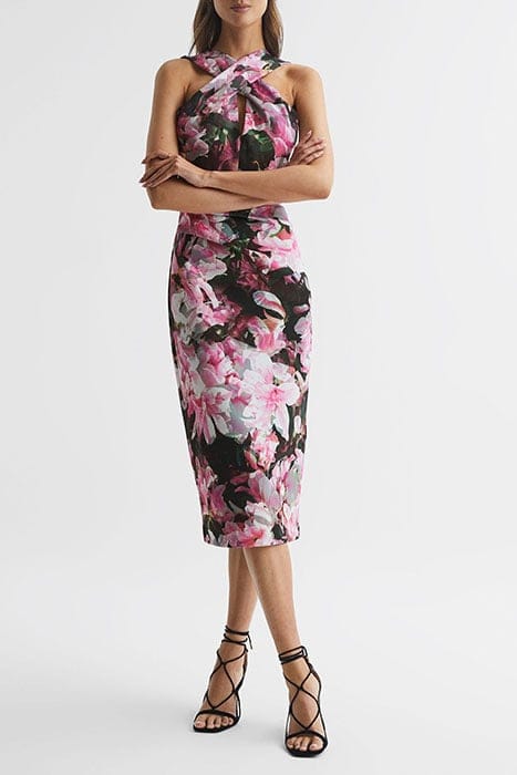 ELLA MIDI DRESS — PINK 1