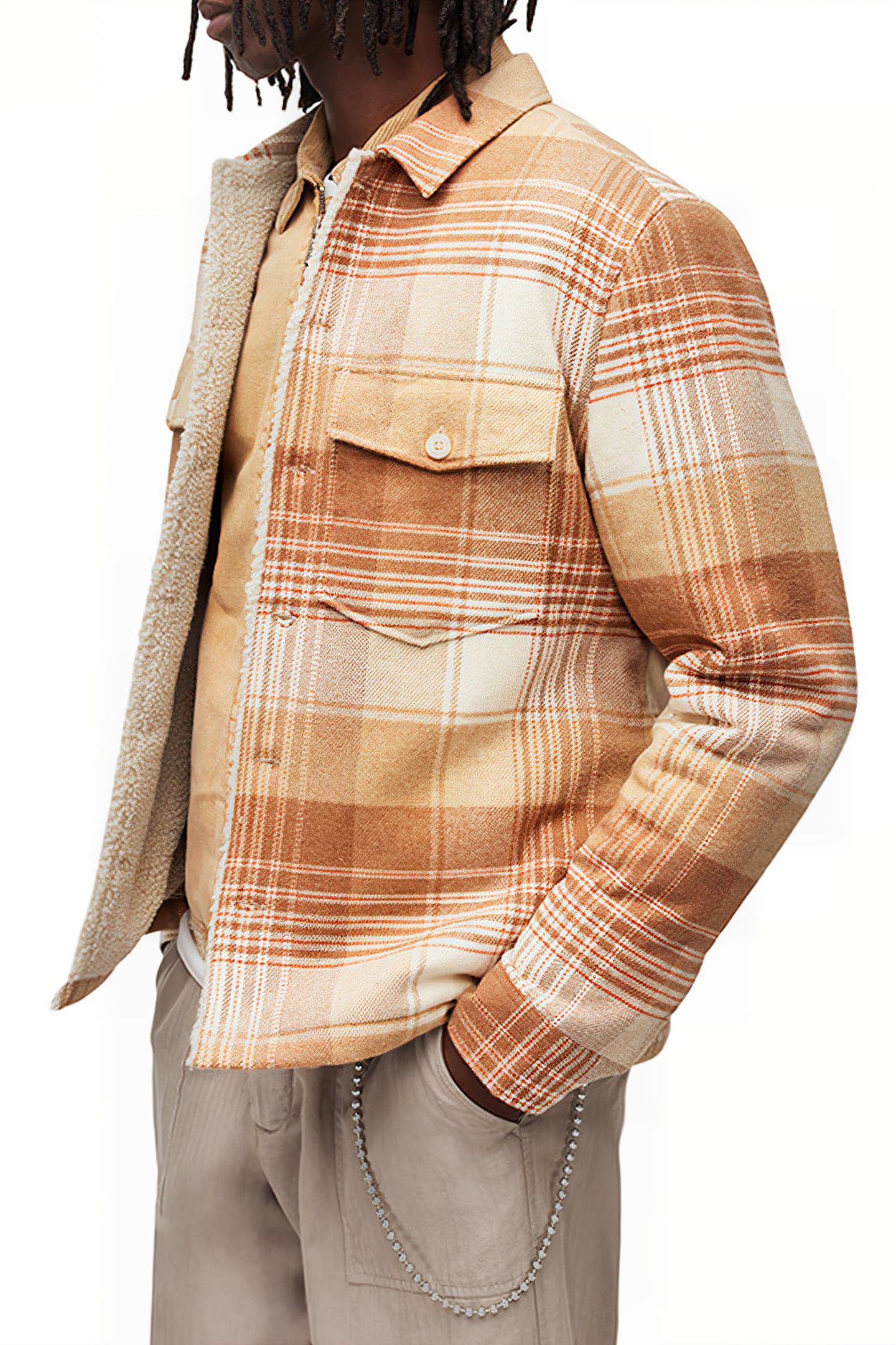 SACCO JACKET ECRU/CAMEL 4