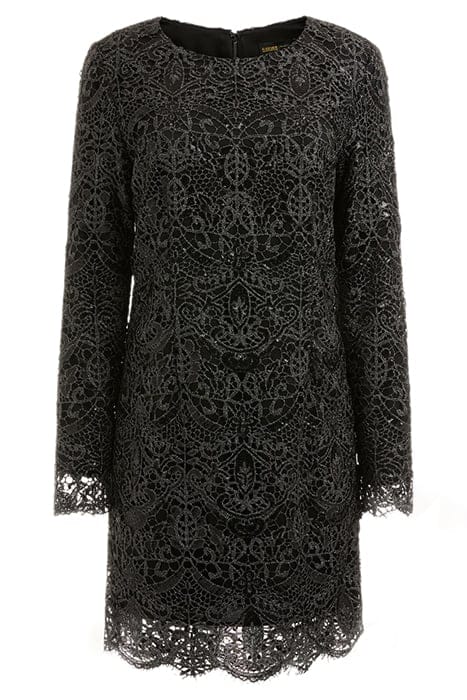 MARCIANO BY GUESS SHIMMY LACE DRESS JET BLACK MULTI 5