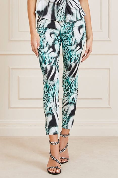 MARCIANO BY GUESS PRINTED STILETTO FELINE FEELING SKINNY PAN 1