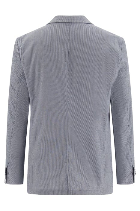 MARCIANO BY GUESS GRANT PATCH PKTS BLUE AND WHITE BLAZER 6