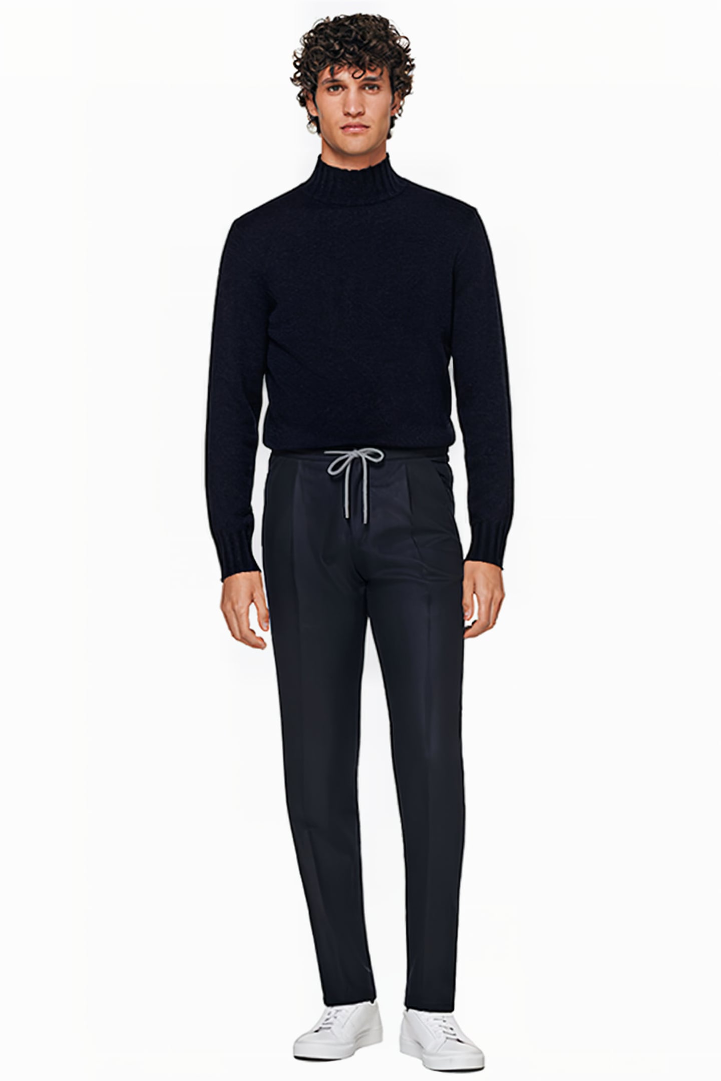 NAVY DRAWSTRING AMES TROUSERS 3