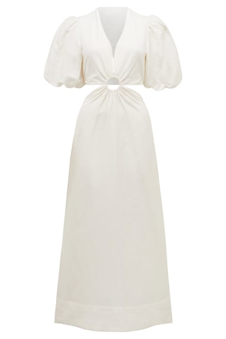 ROSIE RING CUT OUT MIDI DRESS PORCELAIN 5