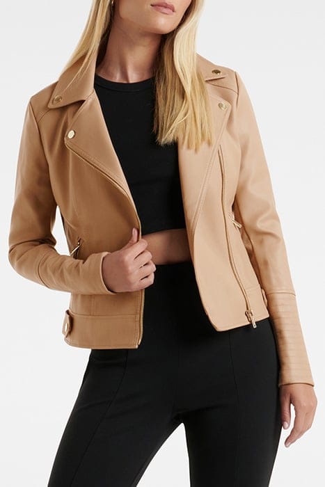 HEIDI PU BIKER CAMEL 1