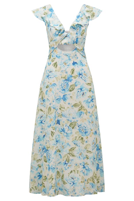 LARA PETITE LINEN FRILL MIDI PRINT OPTION 1 5