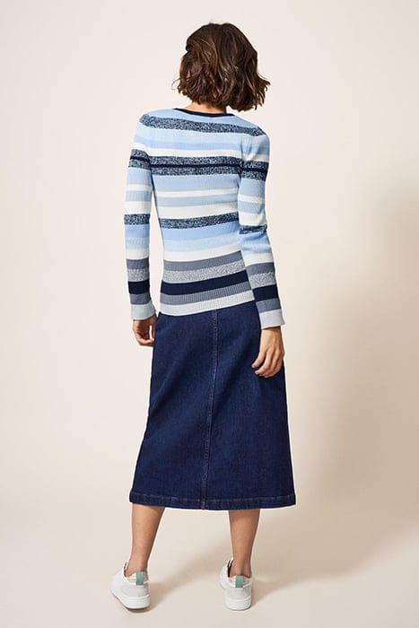 SKINNY RIB JUMPER BLUE 3