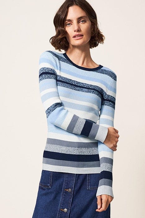 SKINNY RIB JUMPER BLUE 1
