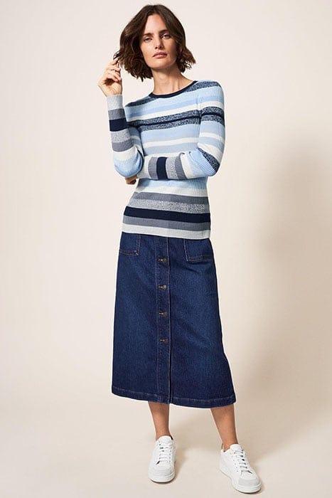 SKINNY RIB JUMPER BLUE 2