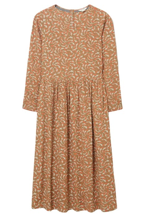 ELISA DRESS TAN MULTI 4