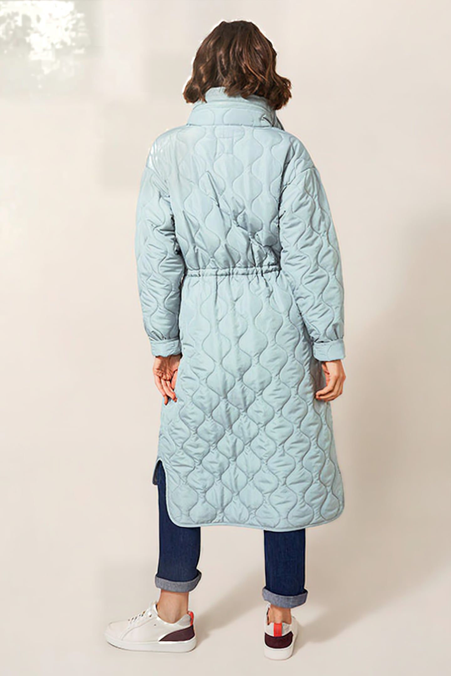 MADDISON QUILTED COAT MID BLUE 2