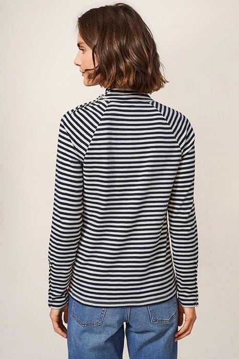 BIRDIE BUTTON TEE NAVY MULTI 2