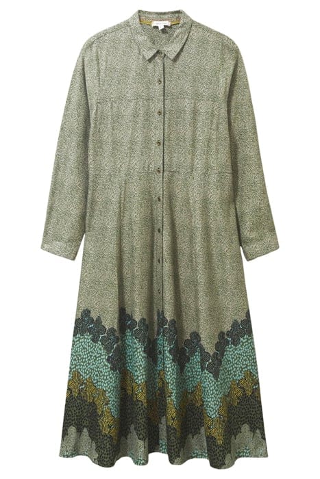 RENEE MIDI SHIRT DRESS GREEN MULTI 1