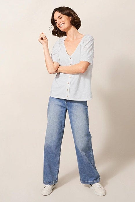BRODERIE MIX TWO WAY TOP BRILLIANT WHITE 1