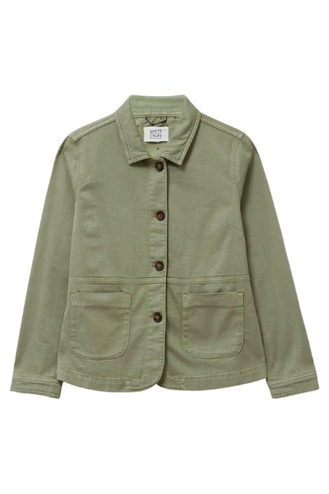 CARRIE DENIM JACKET MID GREEN 1