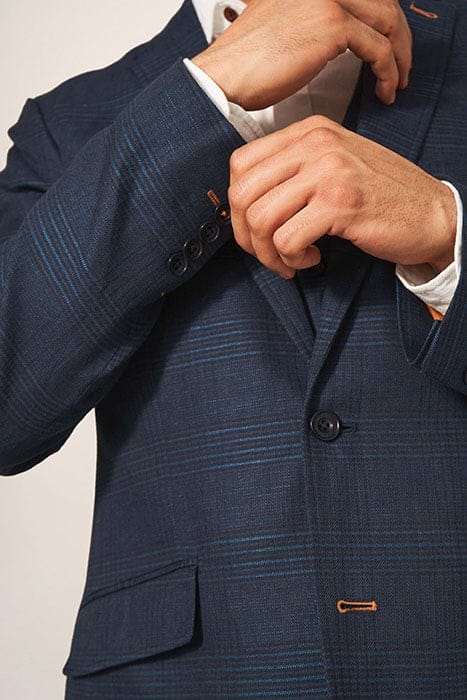 HARRISON CHECK BLAZER DEEP BLUE 3