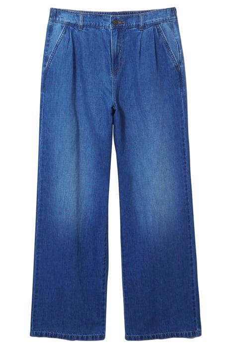 REN COTTON LINEN WIDE LEG JEAN MID DENIM 4
