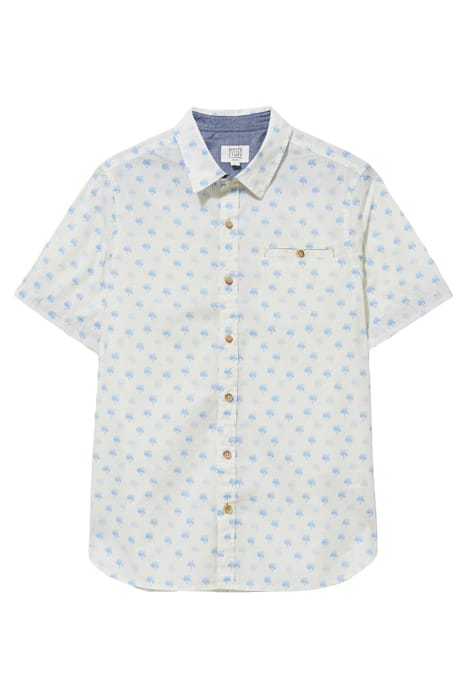 PALM TREE PRINTED SS SHIRT NAT WHITE 4