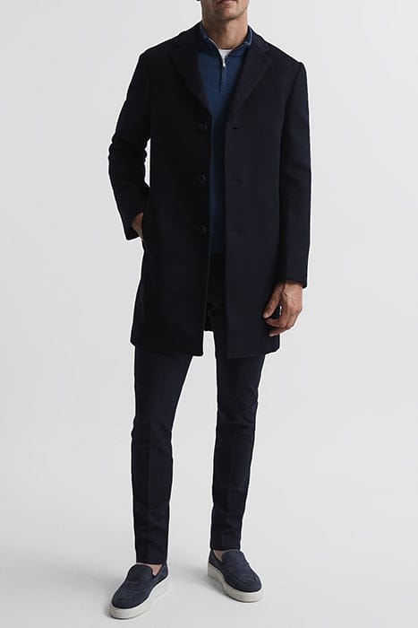 GABLE SINGLE BREASTED COAT — NAVY 3