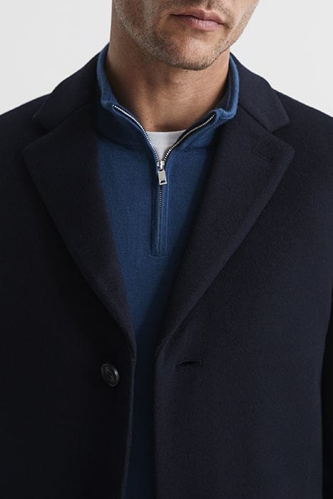 GABLE SINGLE BREASTED COAT — NAVY 6
