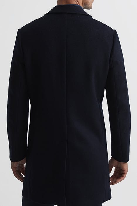GABLE SINGLE BREASTED COAT — NAVY 2
