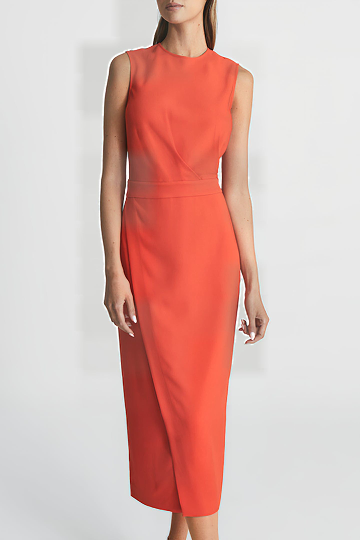 LAYLA MIDI DRESS — ORANGE 1