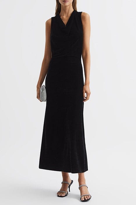 CORA MIDI DRESS — BLACK 1