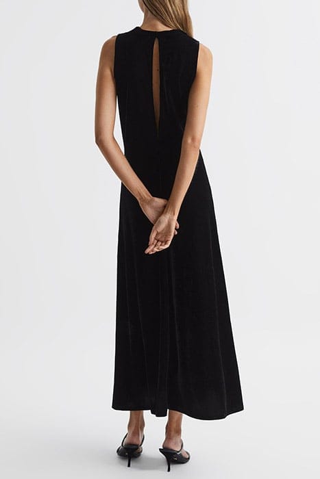 CORA MIDI DRESS — BLACK 2