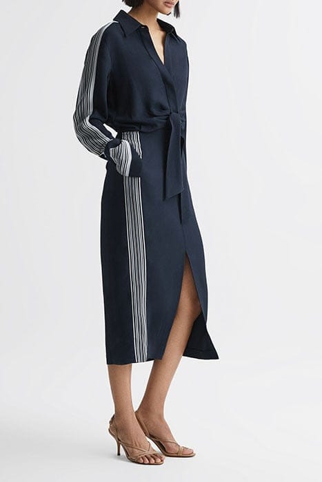 ARABELLA SHIRT DRESS — NAVY 3