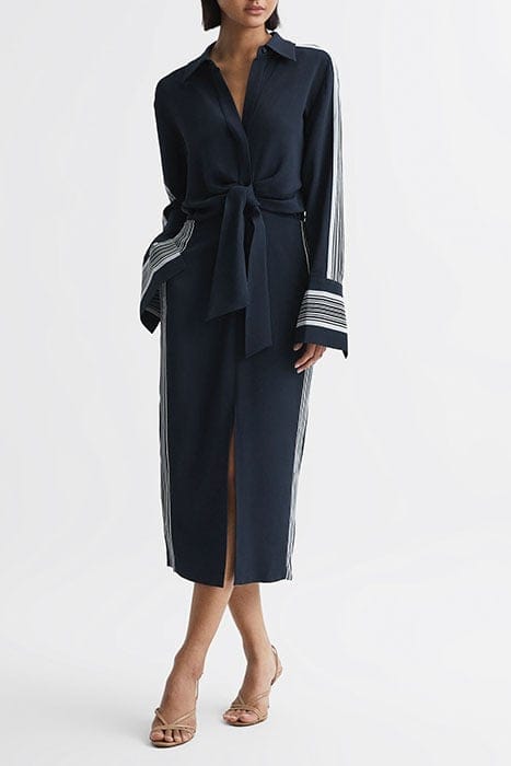 ARABELLA SHIRT DRESS — NAVY 1