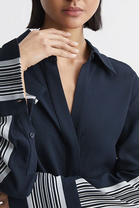 ARABELLA SHIRT DRESS — NAVY 5