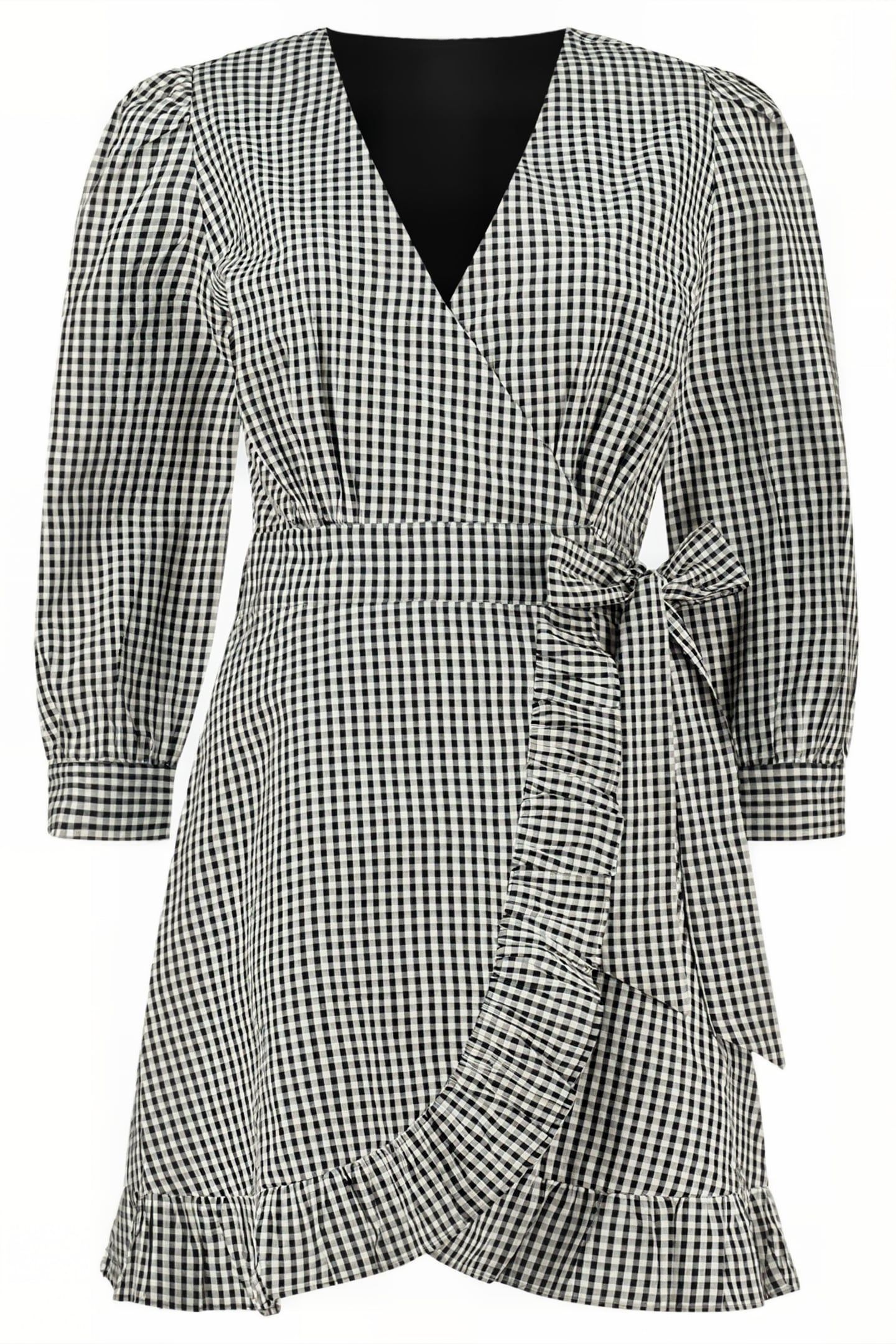 REE CHECK DRESS BLACK/WHITE 3