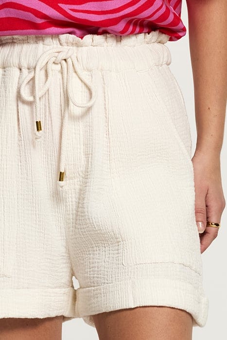LADIES MARRAKECH SHORTS MOUSSELINE WAFFLE JET STREAM WHITE 8