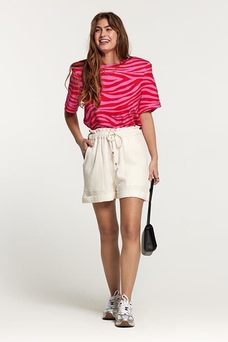 LADIES MARRAKECH SHORTS MOUSSELINE WAFFLE JET STREAM WHITE 3