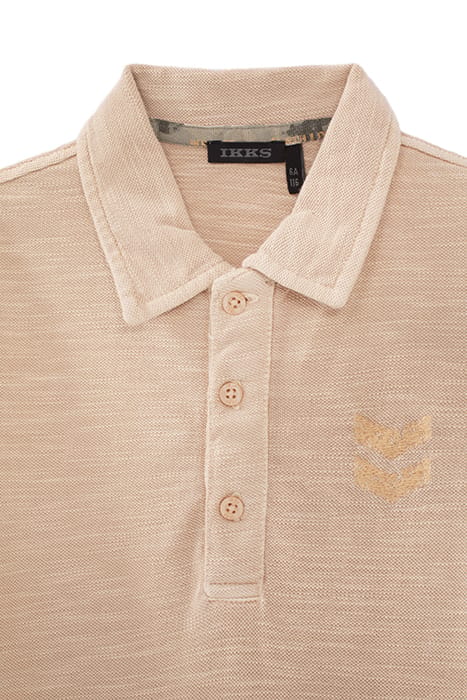 BOYS’ ORANGEY SLUB POLO SHIRT WITH XL PRINT ON BACK 4