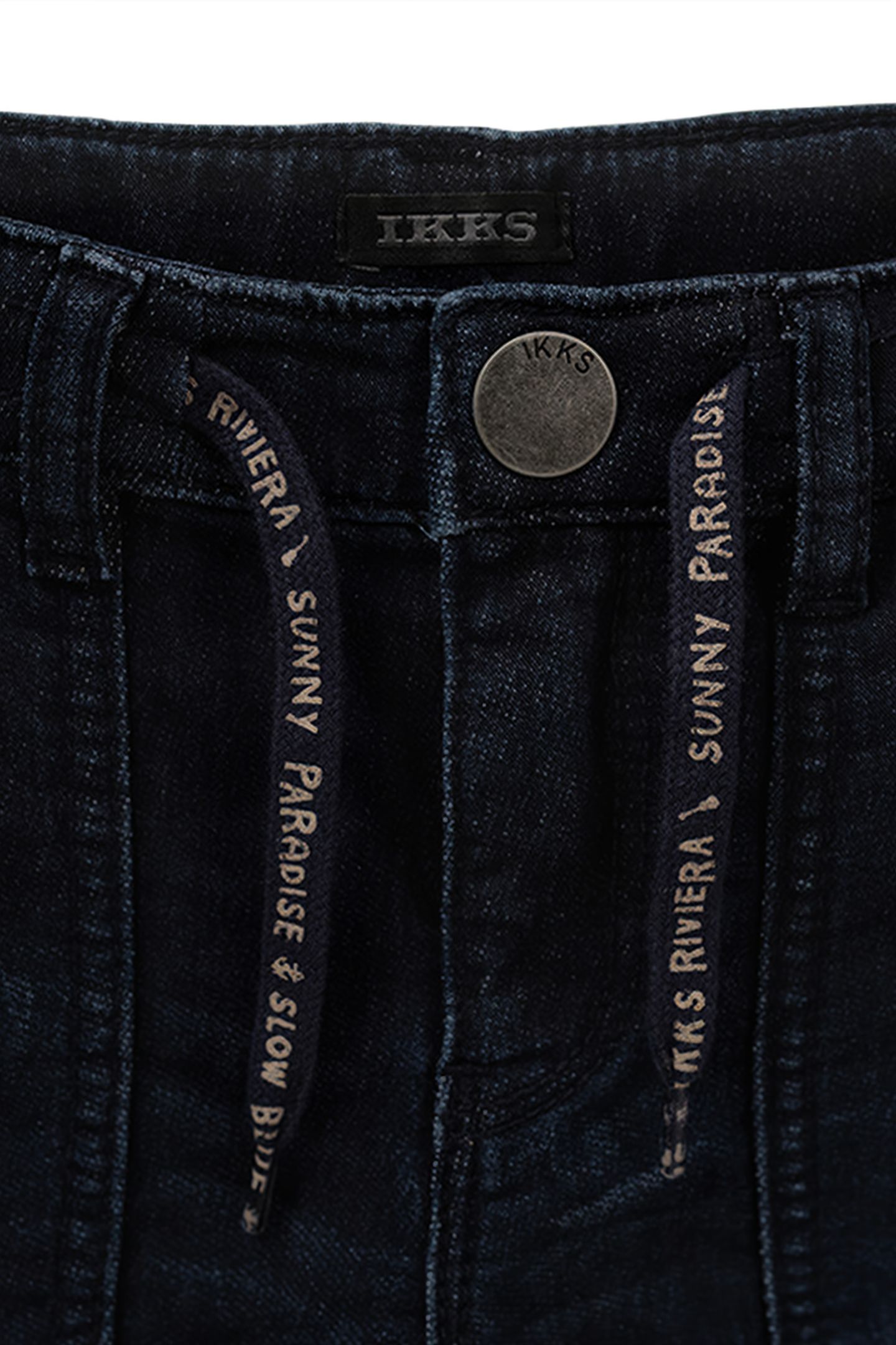 BOYS’ RAW DENIM BERMUDA SHORTS WITH SLOGAN CORDS 4