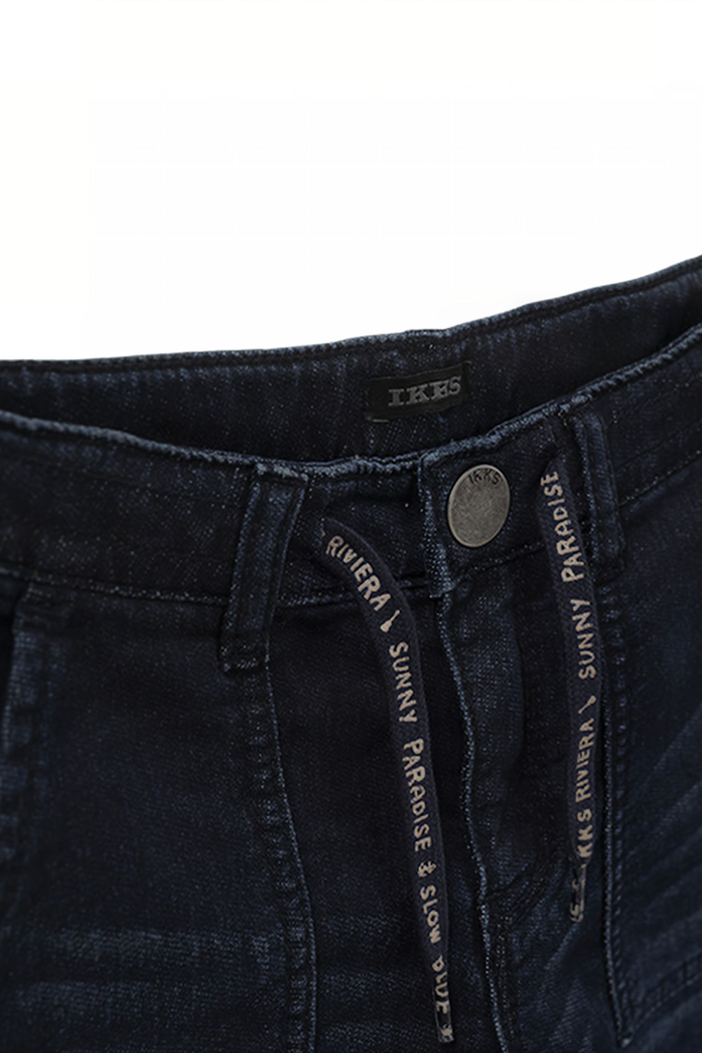 BOYS’ RAW DENIM BERMUDA SHORTS WITH SLOGAN CORDS 5